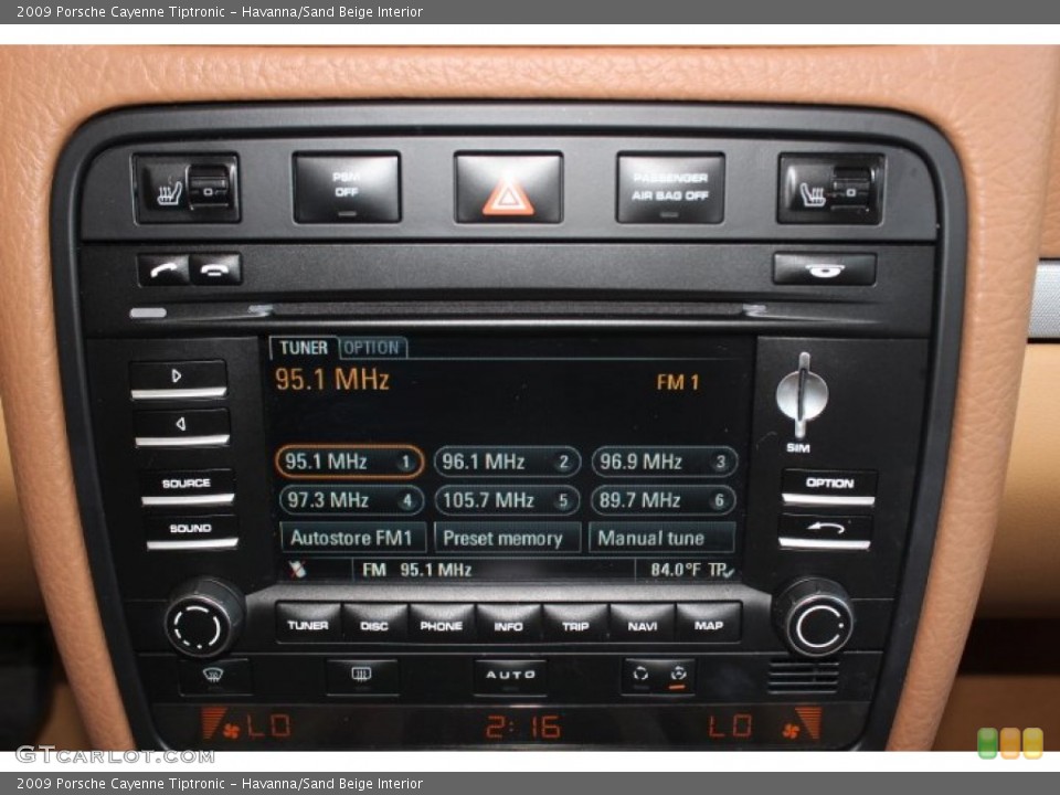 Havanna/Sand Beige Interior Controls for the 2009 Porsche Cayenne Tiptronic #86122227