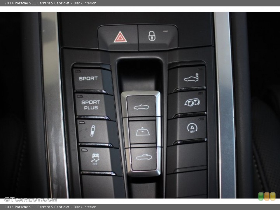 Black Interior Controls for the 2014 Porsche 911 Carrera S Cabriolet #86123514