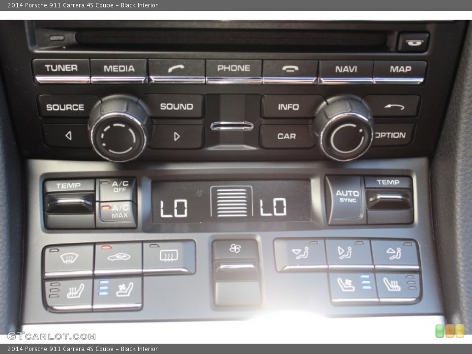 Black Interior Controls for the 2014 Porsche 911 Carrera 4S Coupe #86124207