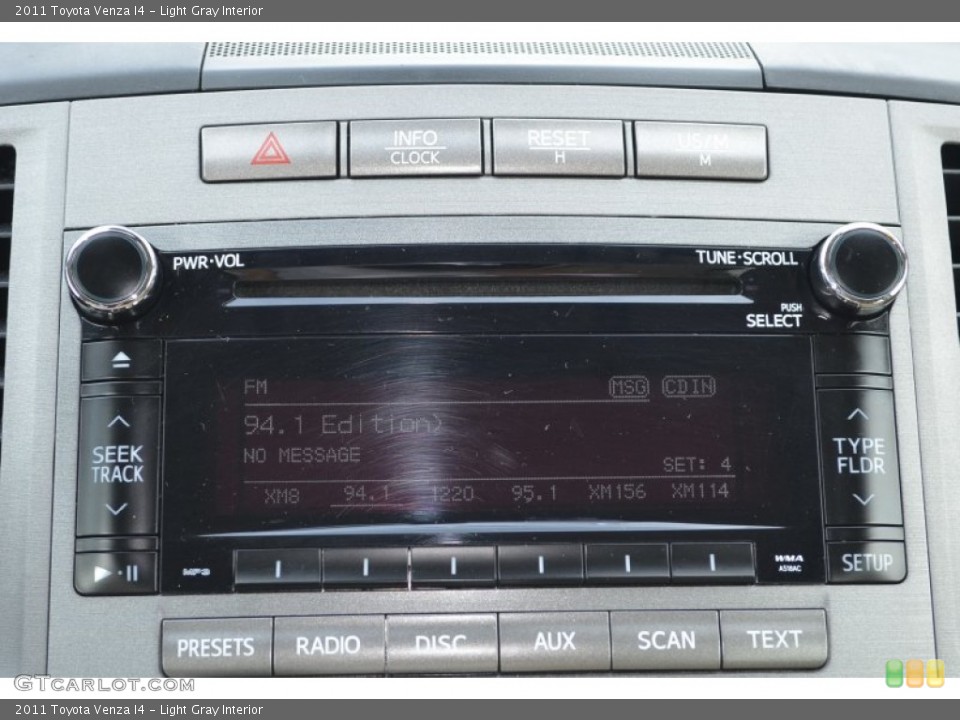 Light Gray Interior Audio System for the 2011 Toyota Venza I4 #86125947