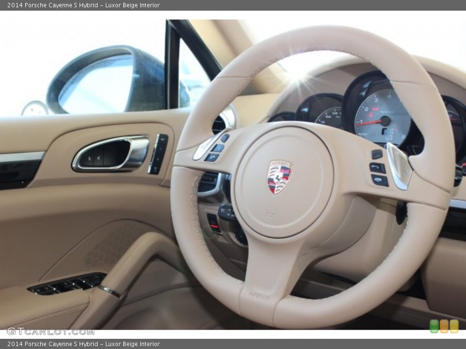 Luxor Beige Interior Steering Wheel for the 2014 Porsche Cayenne S Hybrid #86128281