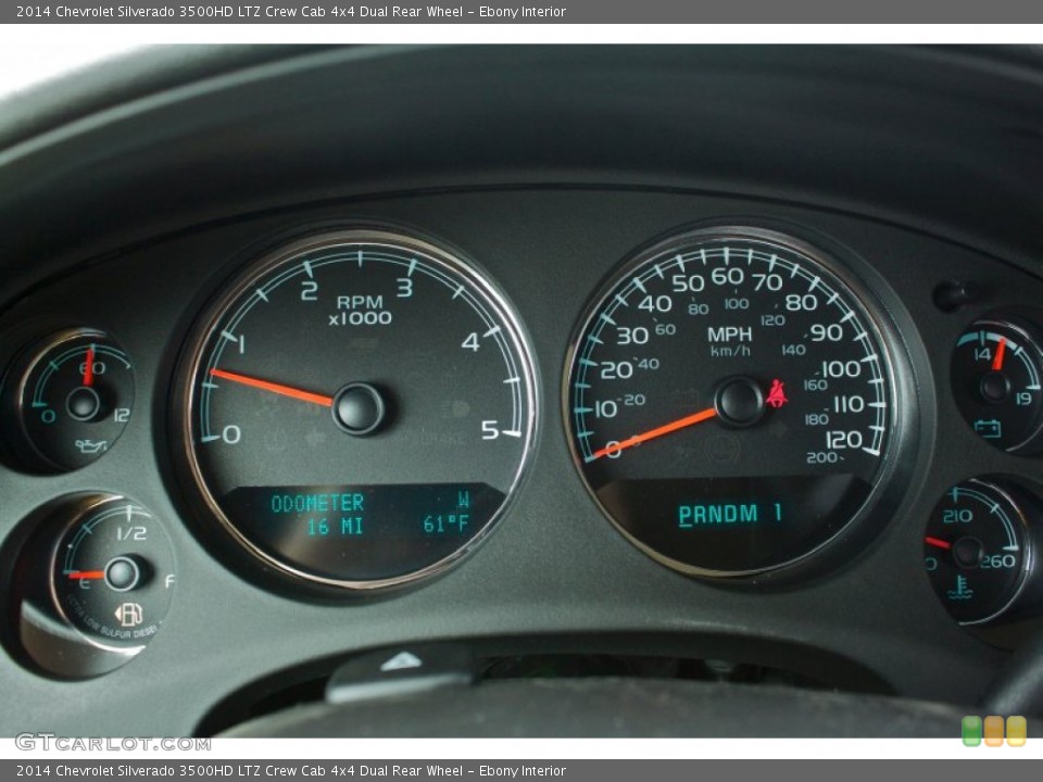Ebony Interior Gauges for the 2014 Chevrolet Silverado 3500HD LTZ Crew Cab 4x4 Dual Rear Wheel #86144319