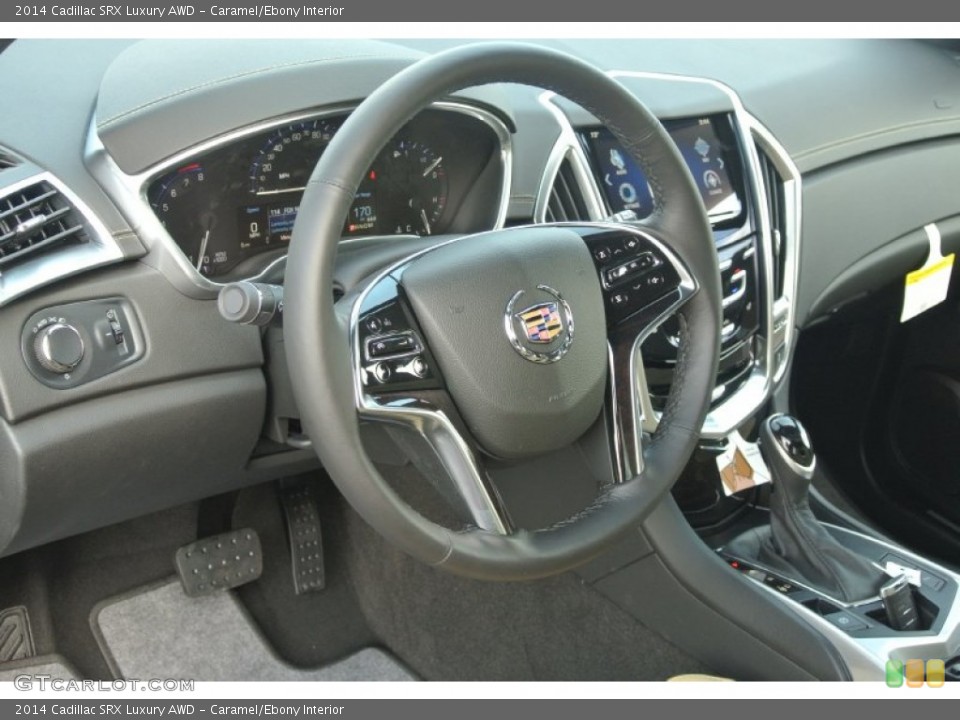 Caramel/Ebony Interior Steering Wheel for the 2014 Cadillac SRX Luxury AWD #86145492