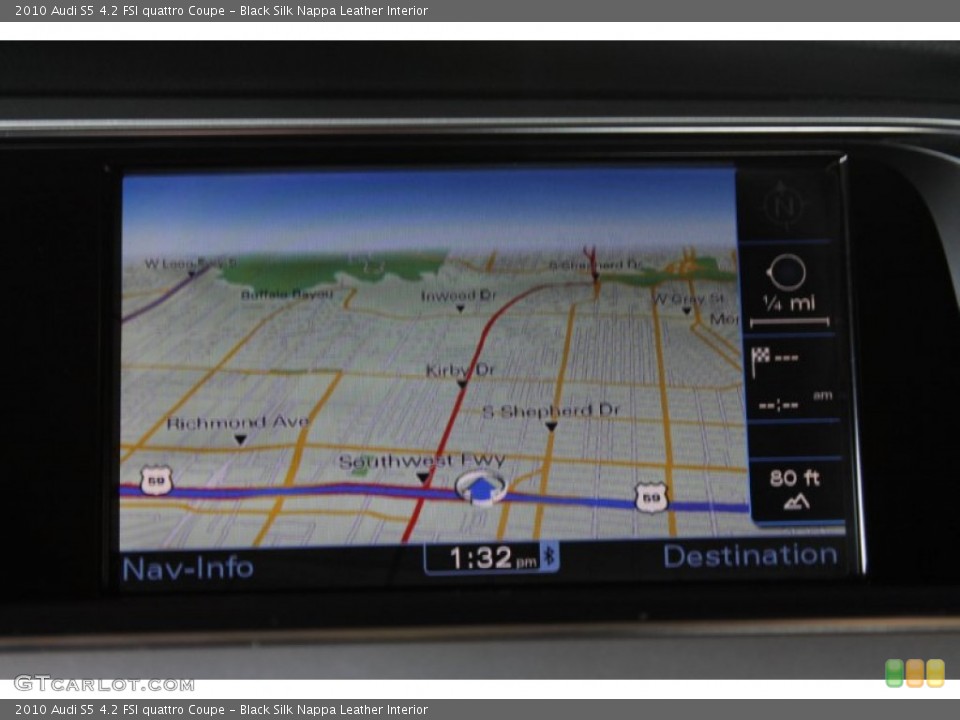 Black Silk Nappa Leather Interior Navigation for the 2010 Audi S5 4.2 FSI quattro Coupe #86145885