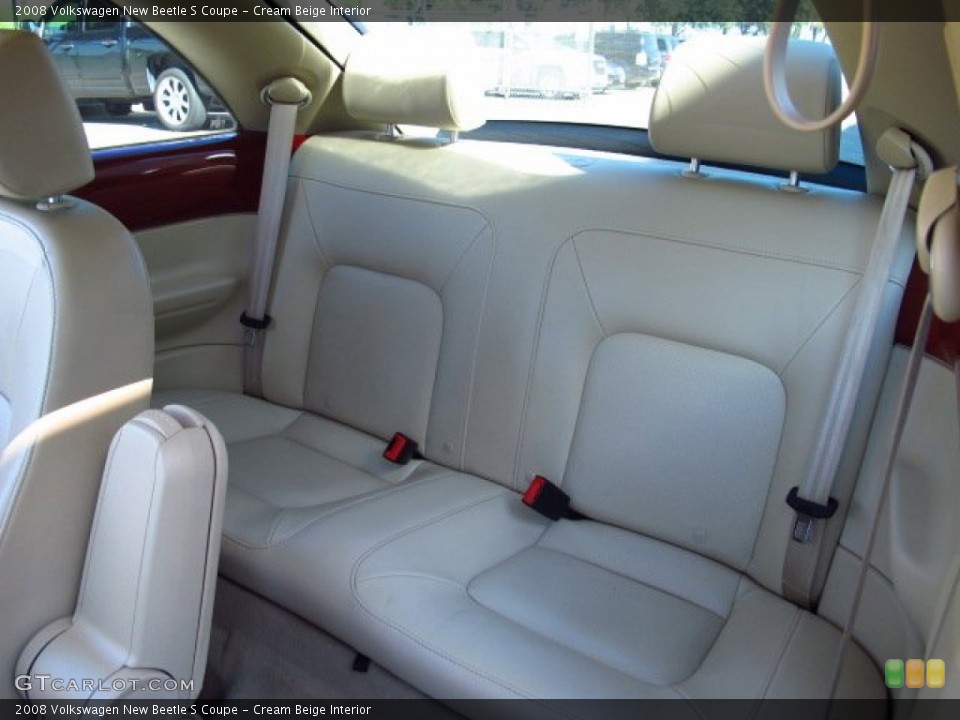 Cream Beige Interior Rear Seat for the 2008 Volkswagen New Beetle S Coupe #86149188