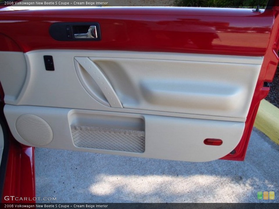 Cream Beige Interior Door Panel for the 2008 Volkswagen New Beetle S Coupe #86149203