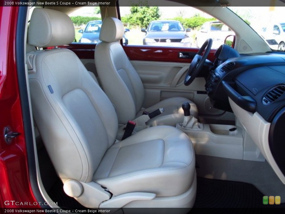 Cream Beige Interior Front Seat for the 2008 Volkswagen New Beetle S Coupe #86149218