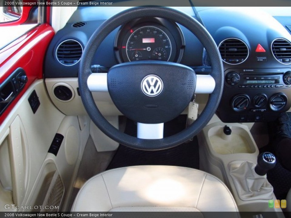 Cream Beige Interior Dashboard for the 2008 Volkswagen New Beetle S Coupe #86149236