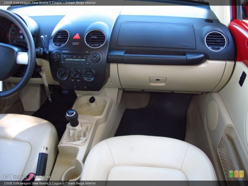 Cream Beige Interior Dashboard for the 2008 Volkswagen New Beetle S Coupe #86149257