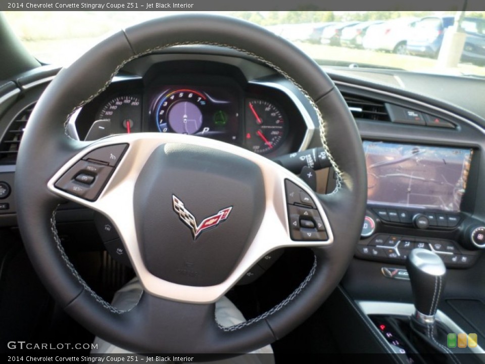 Jet Black Interior Steering Wheel for the 2014 Chevrolet Corvette Stingray Coupe Z51 #86149272