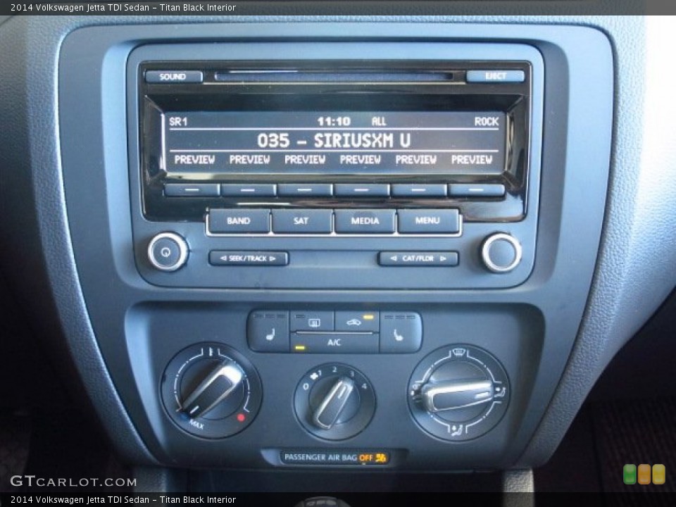 Titan Black Interior Controls for the 2014 Volkswagen Jetta TDI Sedan #86149911