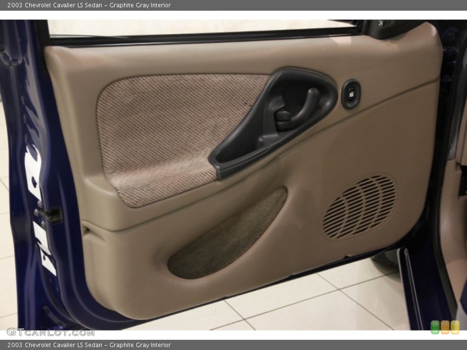 Graphite Gray Interior Door Panel for the 2003 Chevrolet Cavalier LS Sedan #86150934