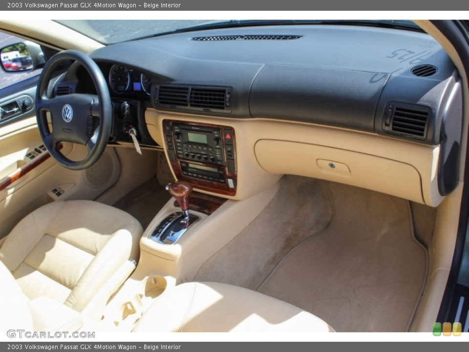 Beige Interior Dashboard For The 2003 Volkswagen Passat Glx