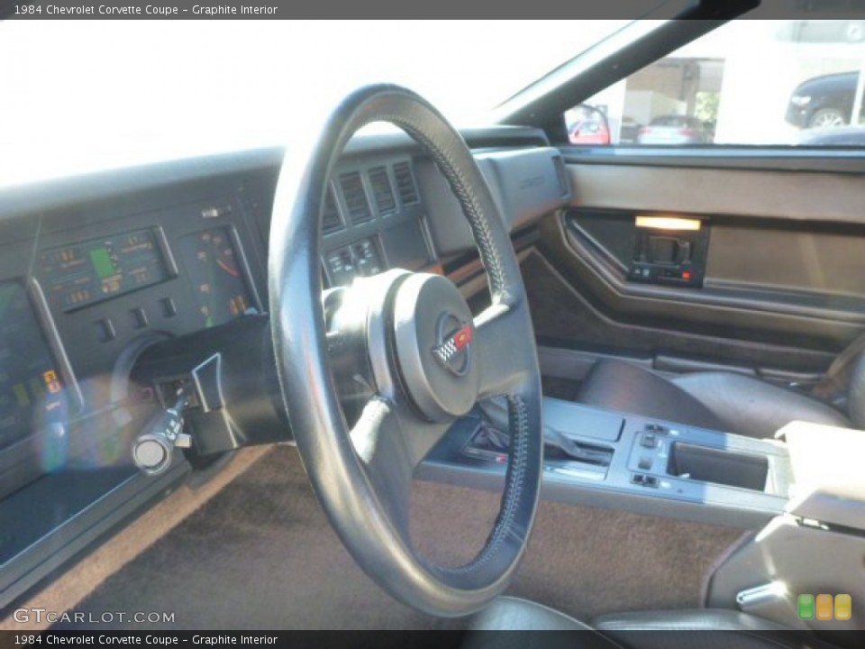 Graphite Interior Steering Wheel for the 1984 Chevrolet Corvette Coupe #86159789
