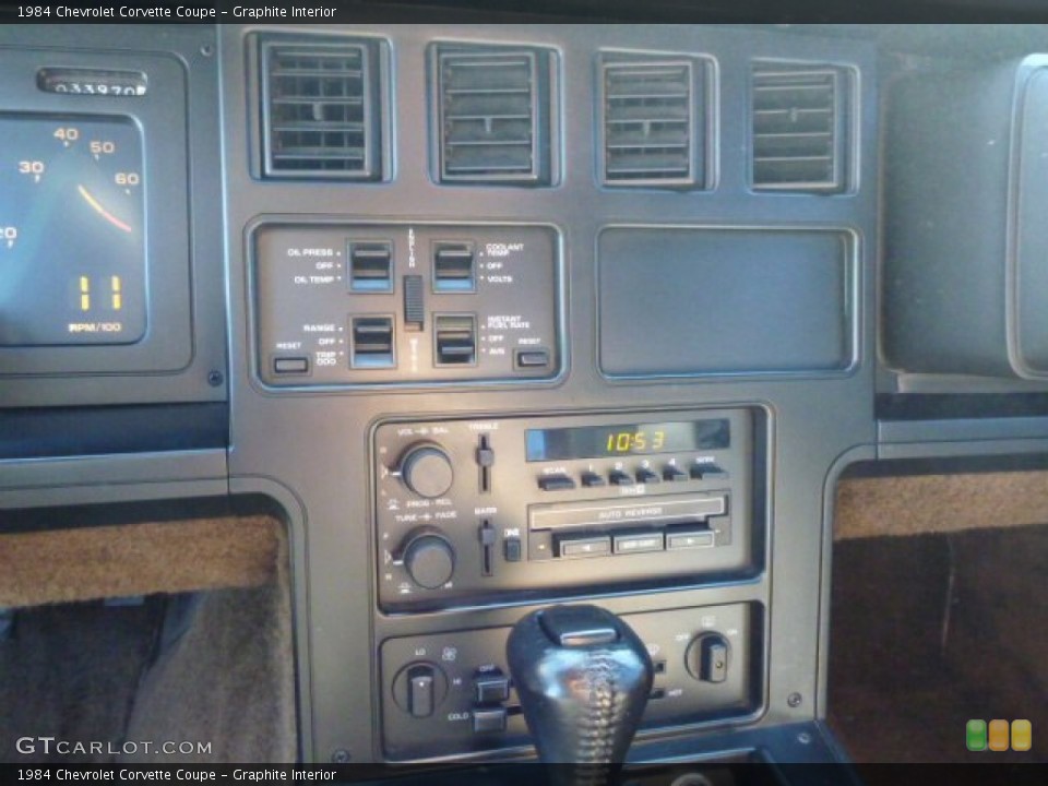 Graphite Interior Controls for the 1984 Chevrolet Corvette Coupe #86159864