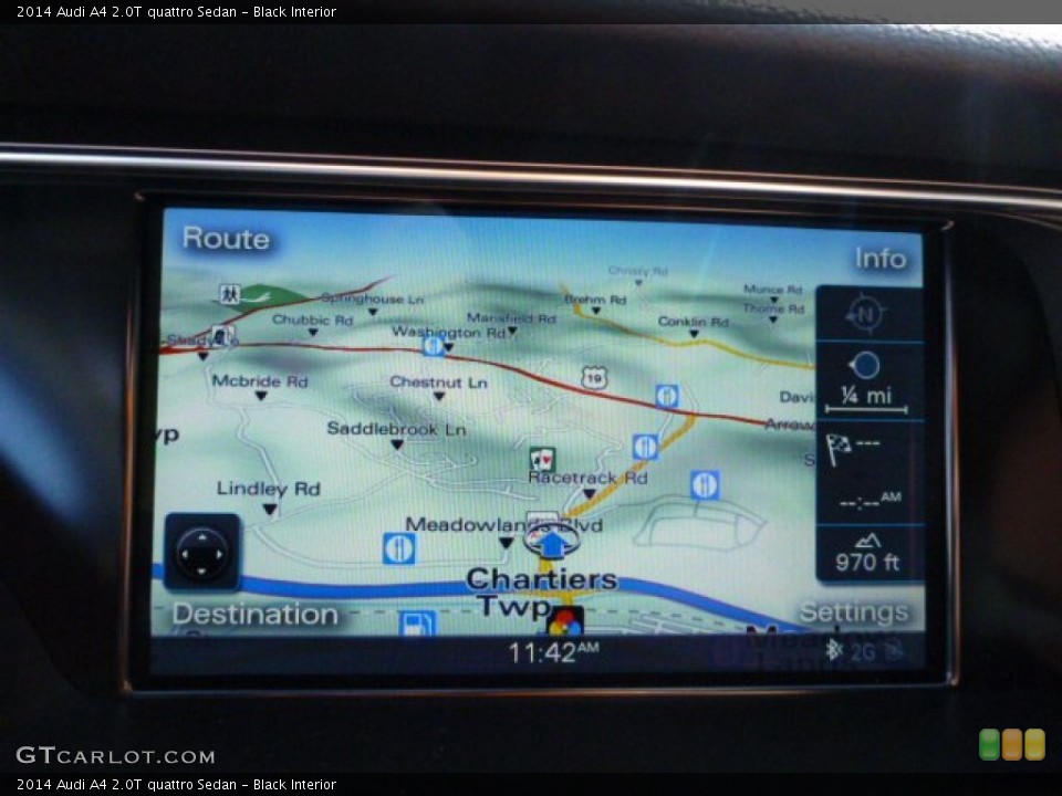 Black Interior Navigation for the 2014 Audi A4 2.0T quattro Sedan #86162459