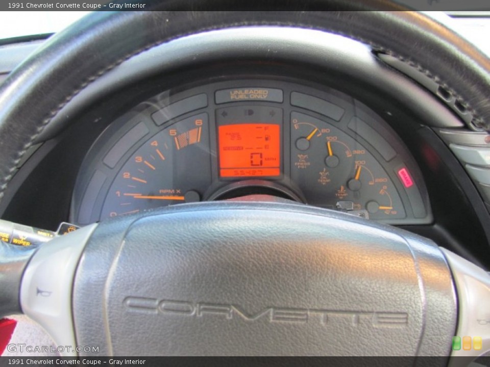 Gray Interior Gauges for the 1991 Chevrolet Corvette Coupe #86162990