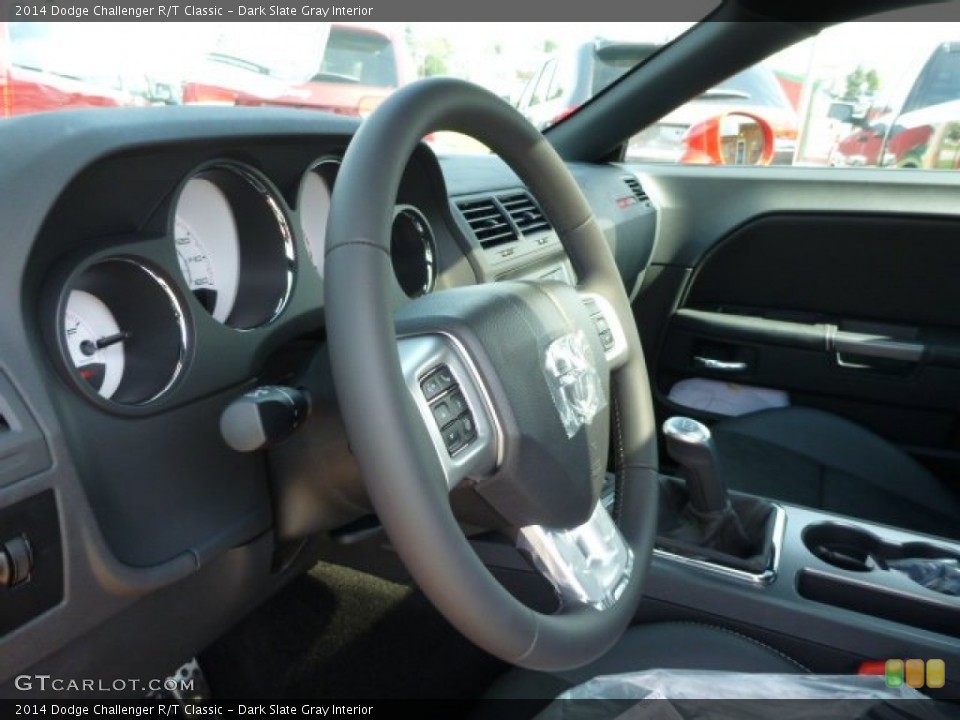 Dark Slate Gray Interior Steering Wheel for the 2014 Dodge Challenger R/T Classic #86163062