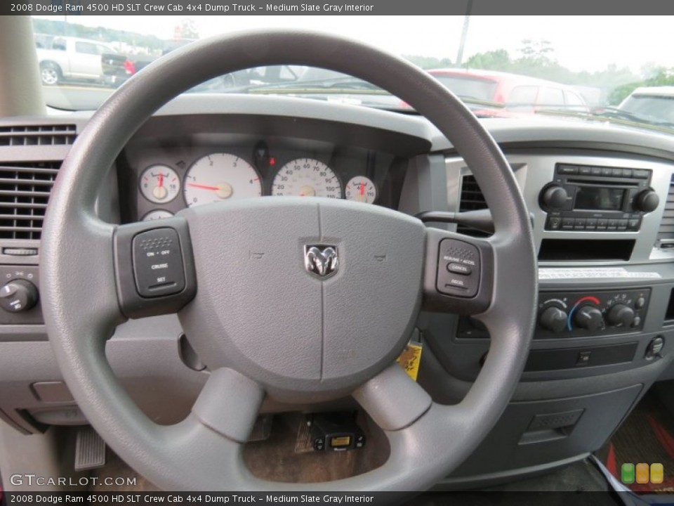 Medium Slate Gray Interior Steering Wheel for the 2008 Dodge Ram 4500 HD SLT Crew Cab 4x4 Dump Truck #86165231