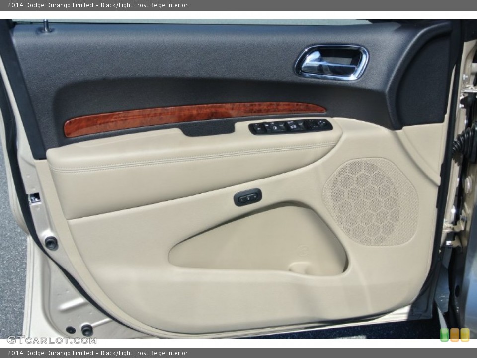 Black/Light Frost Beige Interior Door Panel for the 2014 Dodge Durango Limited #86166341