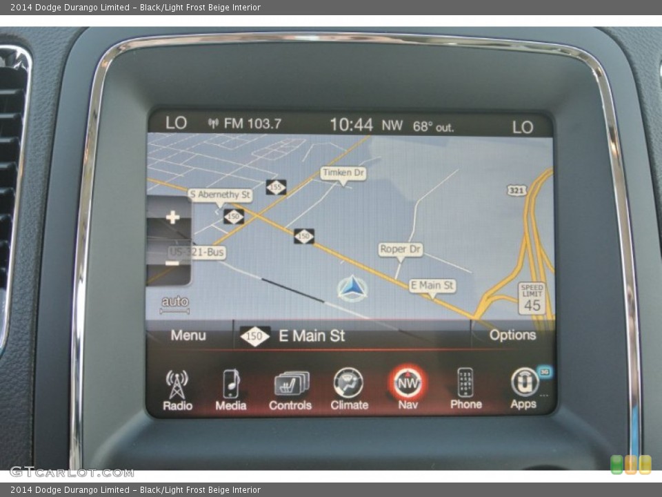 Black/Light Frost Beige Interior Navigation for the 2014 Dodge Durango Limited #86166431