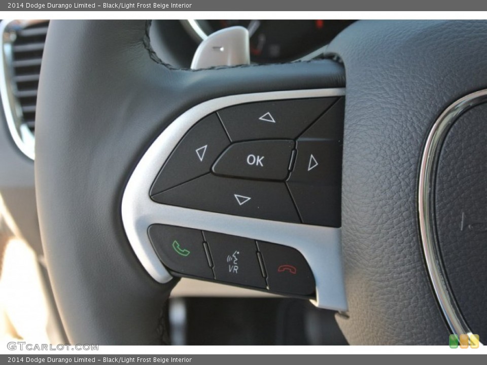 Black/Light Frost Beige Interior Controls for the 2014 Dodge Durango Limited #86166488