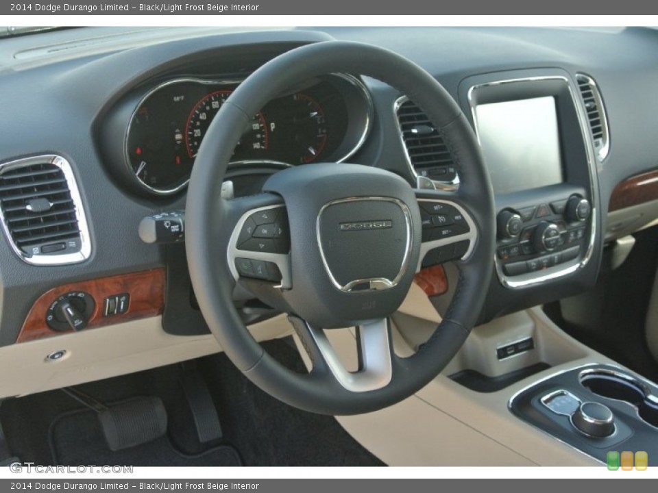 Black/Light Frost Beige Interior Steering Wheel for the 2014 Dodge Durango Limited #86166671