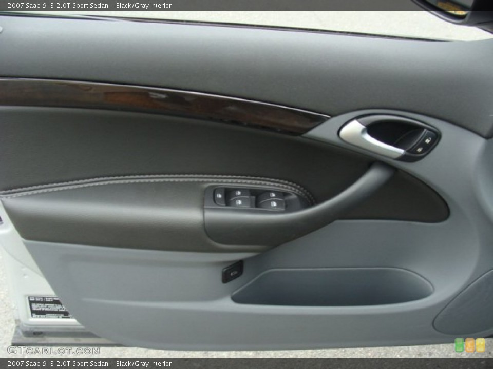 Black/Gray Interior Door Panel for the 2007 Saab 9-3 2.0T Sport Sedan #86168267