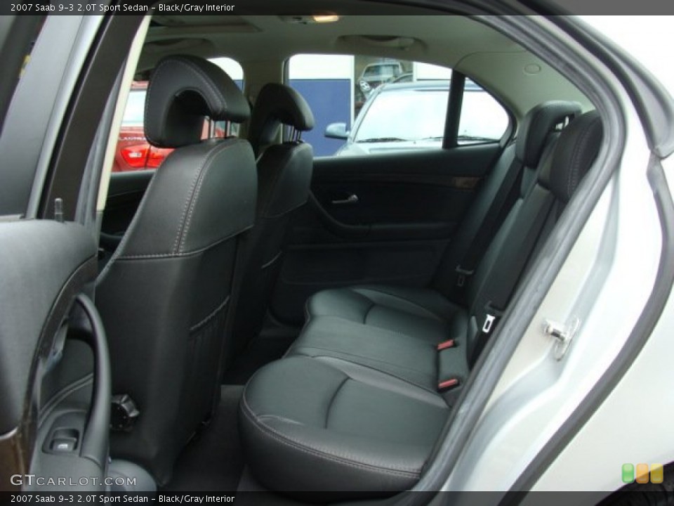 Black/Gray Interior Rear Seat for the 2007 Saab 9-3 2.0T Sport Sedan #86168595