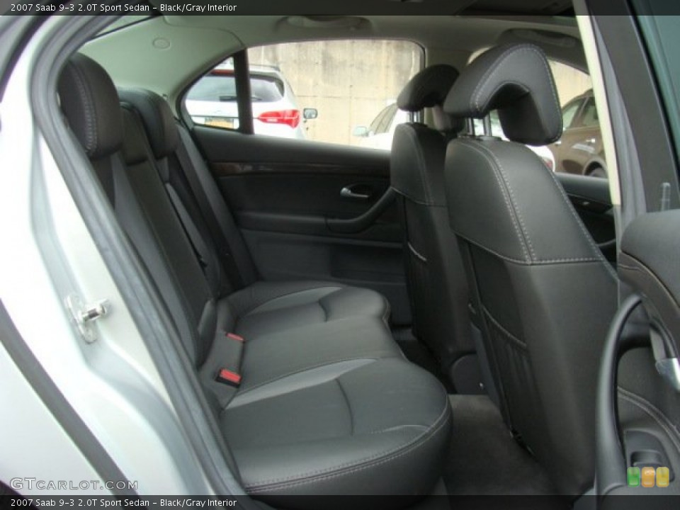 Black/Gray Interior Rear Seat for the 2007 Saab 9-3 2.0T Sport Sedan #86168669