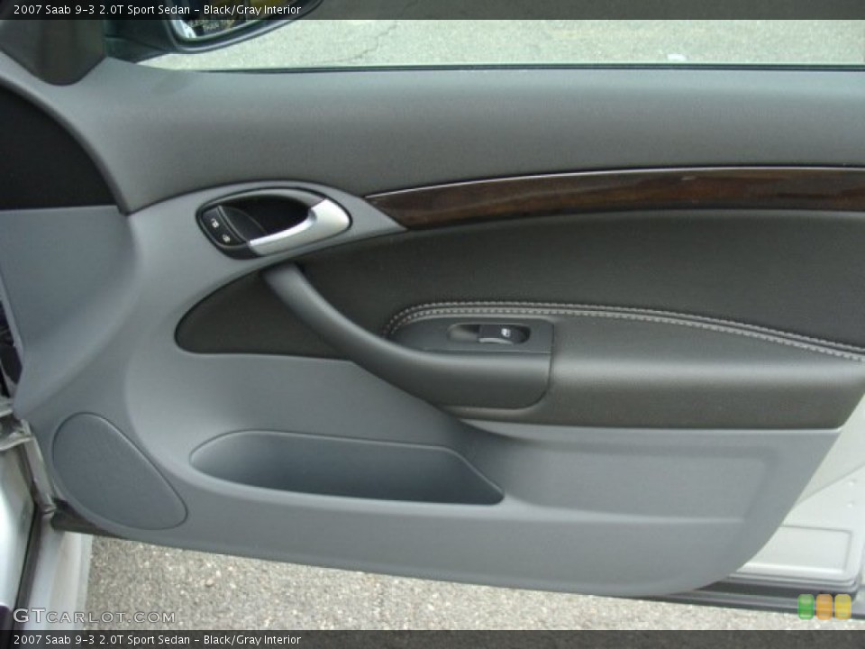 Black/Gray Interior Door Panel for the 2007 Saab 9-3 2.0T Sport Sedan #86168687