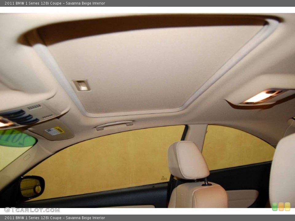 Savanna Beige Interior Sunroof for the 2011 BMW 1 Series 128i Coupe #86168708