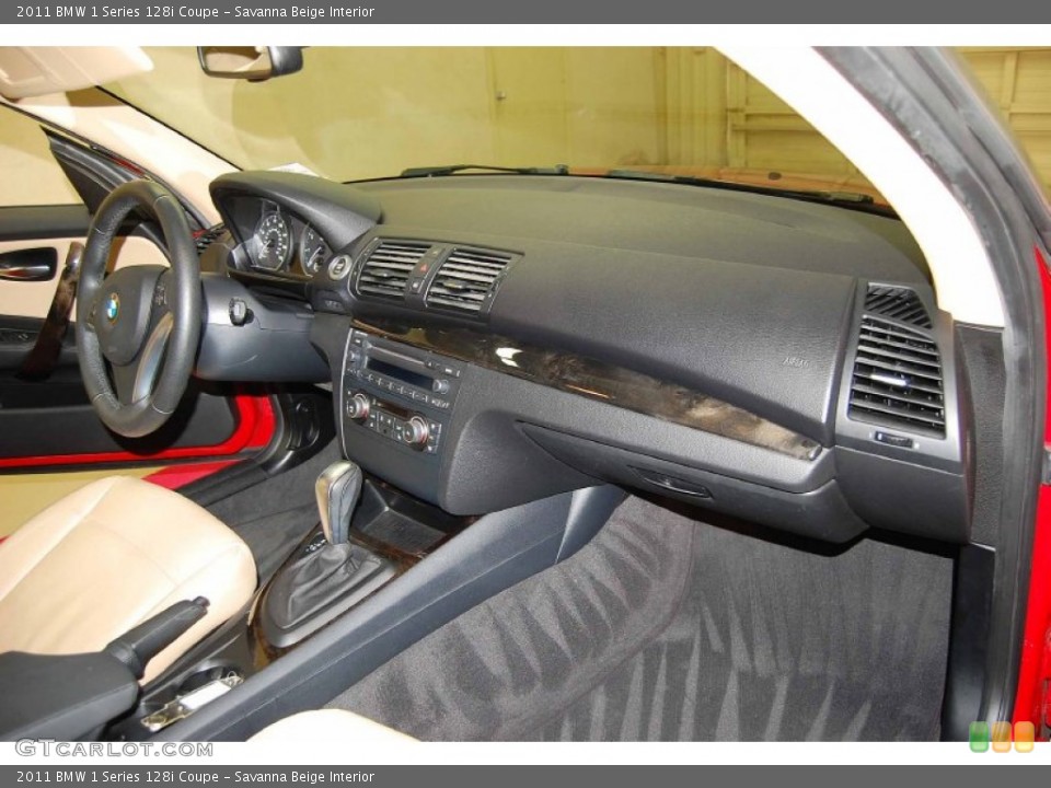 Savanna Beige Interior Dashboard for the 2011 BMW 1 Series 128i Coupe #86168861