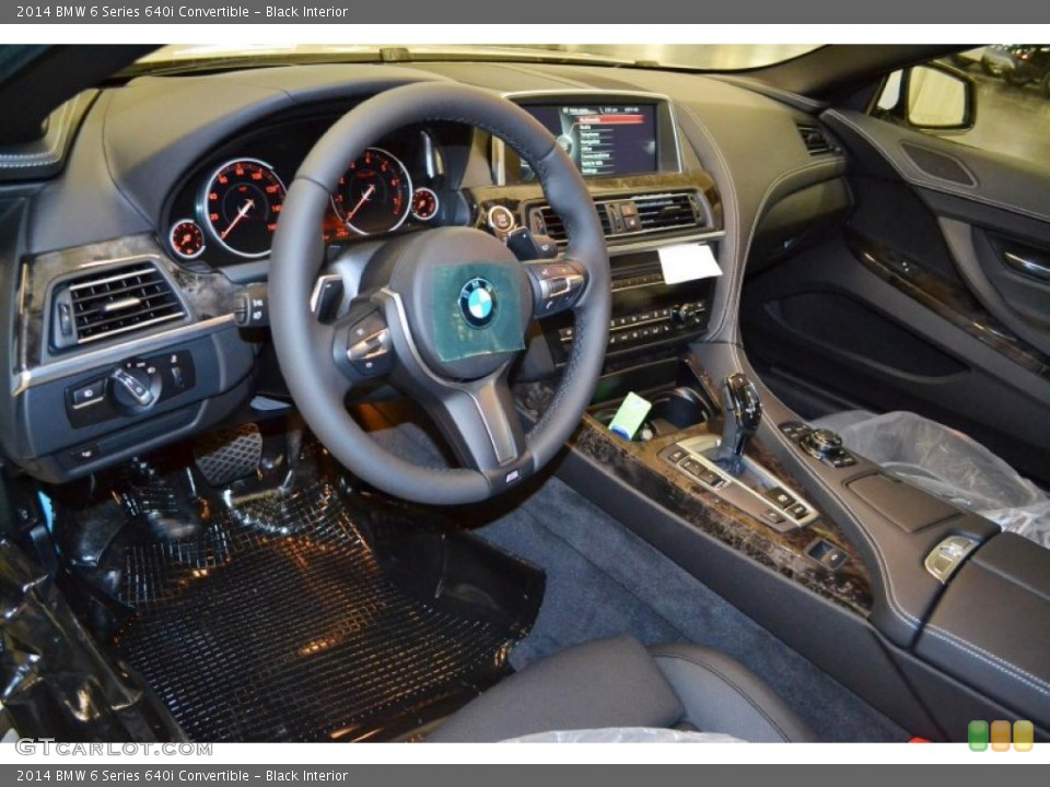 Black Interior Prime Interior for the 2014 BMW 6 Series 640i Convertible #86169890