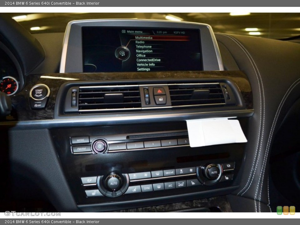 Black Interior Controls for the 2014 BMW 6 Series 640i Convertible #86169947