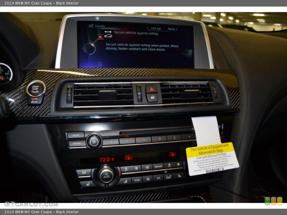 Black Interior Controls for the 2014 BMW M6 Gran Coupe #86171054