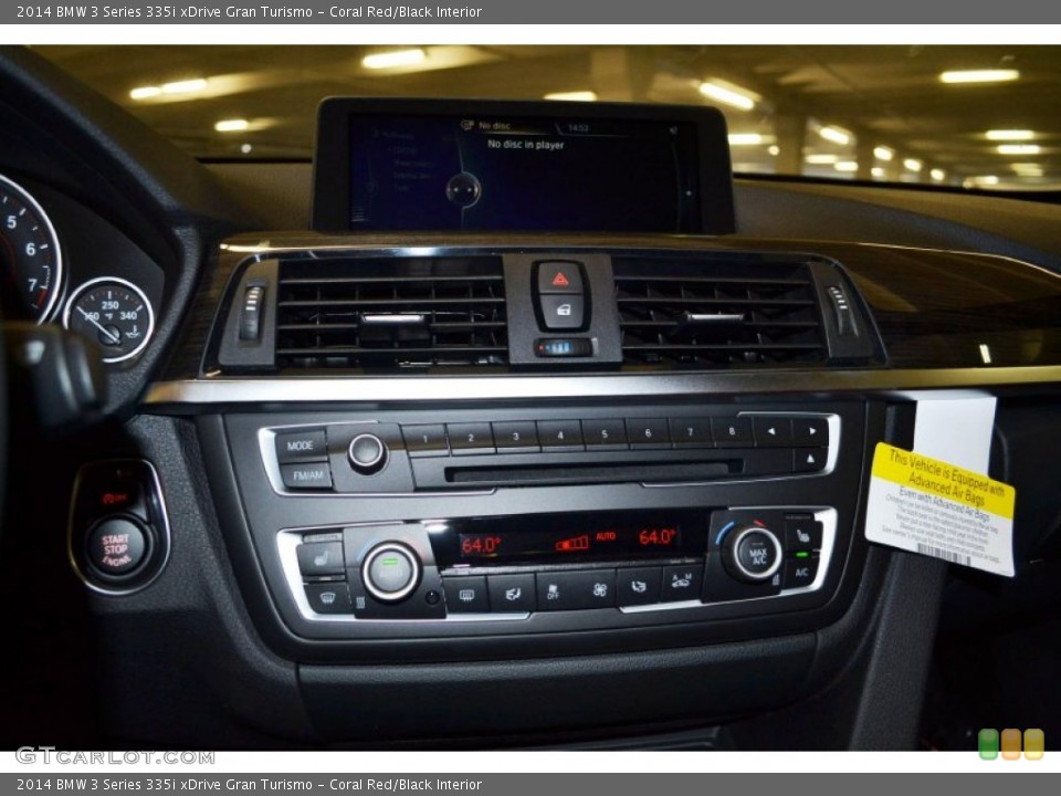 Coral Red/Black Interior Controls for the 2014 BMW 3 Series 335i xDrive Gran Turismo #86171498