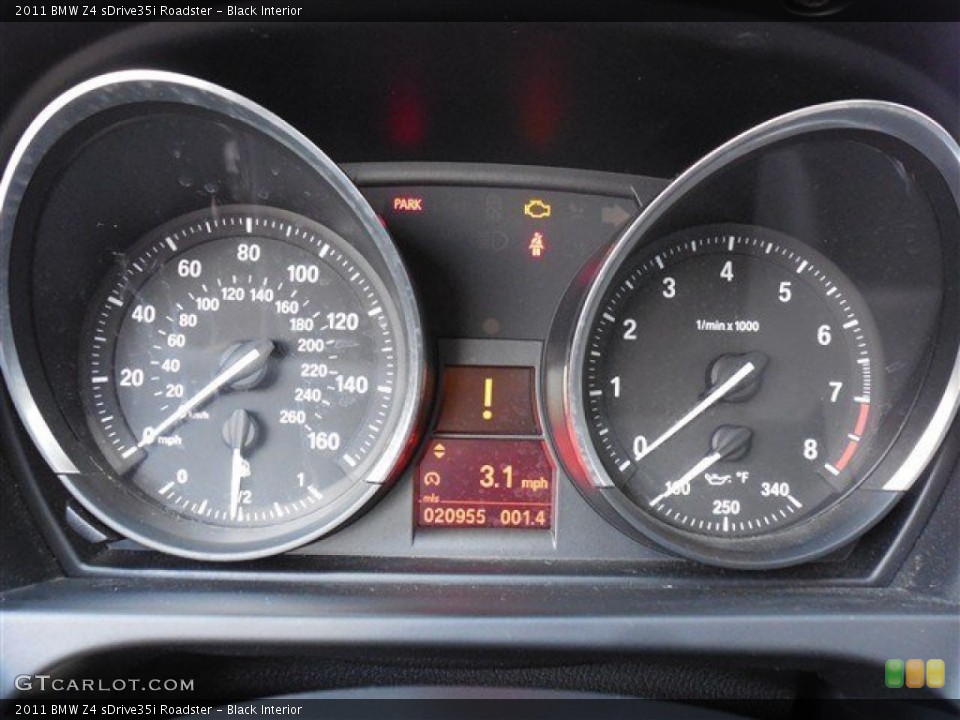 Black Interior Gauges for the 2011 BMW Z4 sDrive35i Roadster #86171810