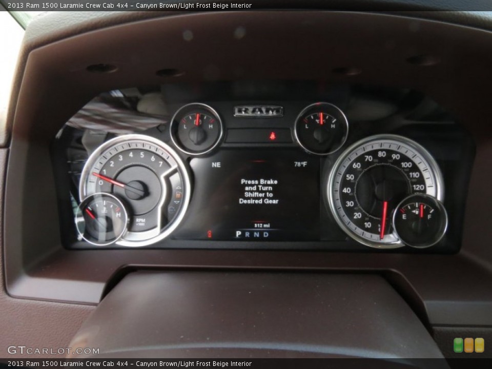 Canyon Brown/Light Frost Beige Interior Gauges for the 2013 Ram 1500 Laramie Crew Cab 4x4 #86176904