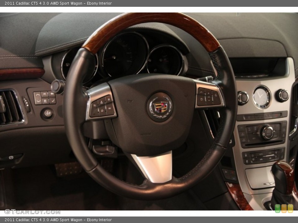 Ebony Interior Steering Wheel for the 2011 Cadillac CTS 4 3.0 AWD Sport Wagon #86180411