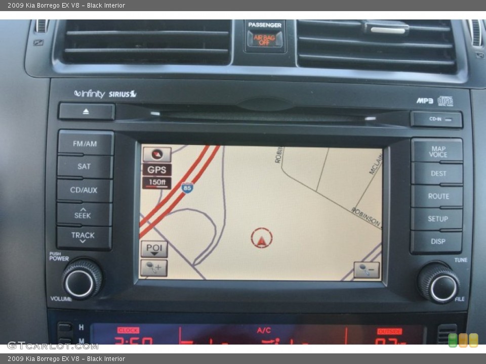 Black Interior Navigation for the 2009 Kia Borrego EX V8 #86185610