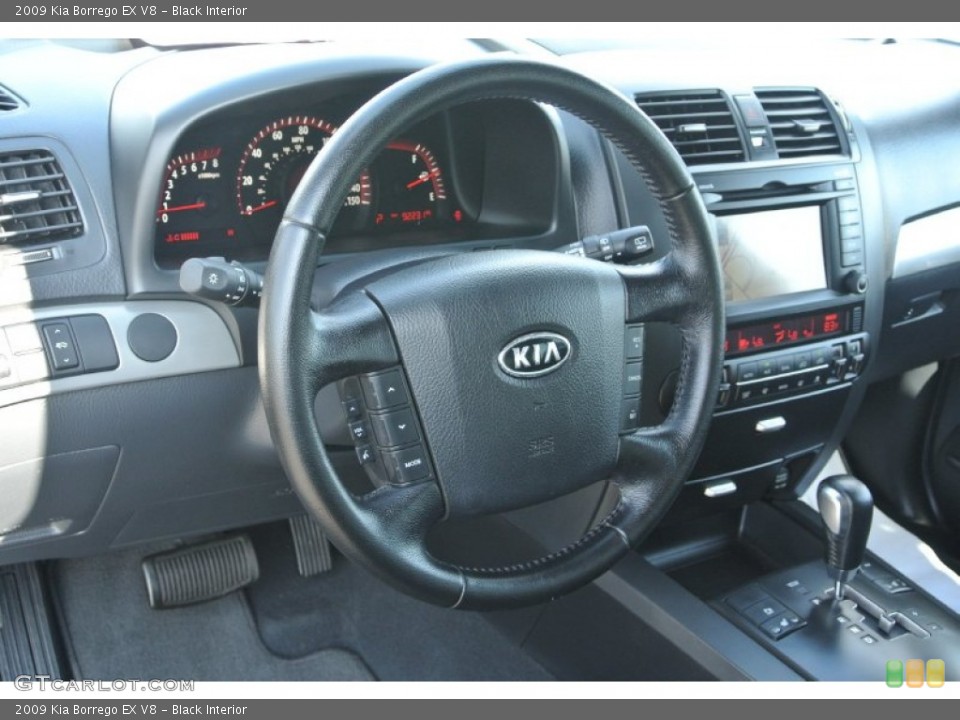 Black Interior Steering Wheel for the 2009 Kia Borrego EX V8 #86185964