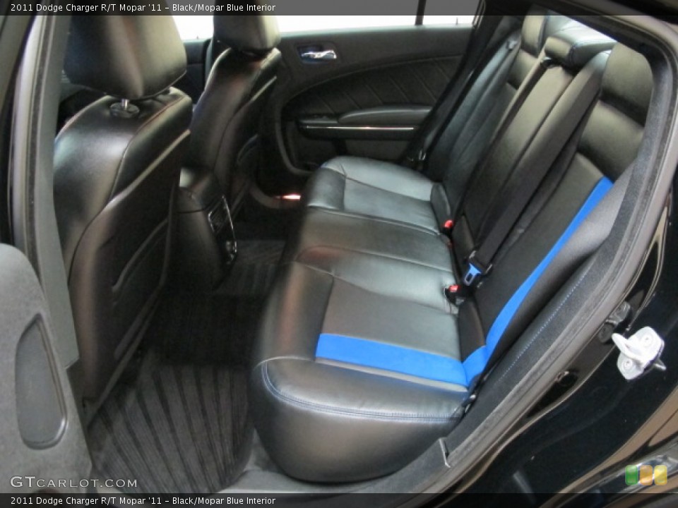 Black/Mopar Blue Interior Rear Seat for the 2011 Dodge Charger R/T Mopar '11 #86187906