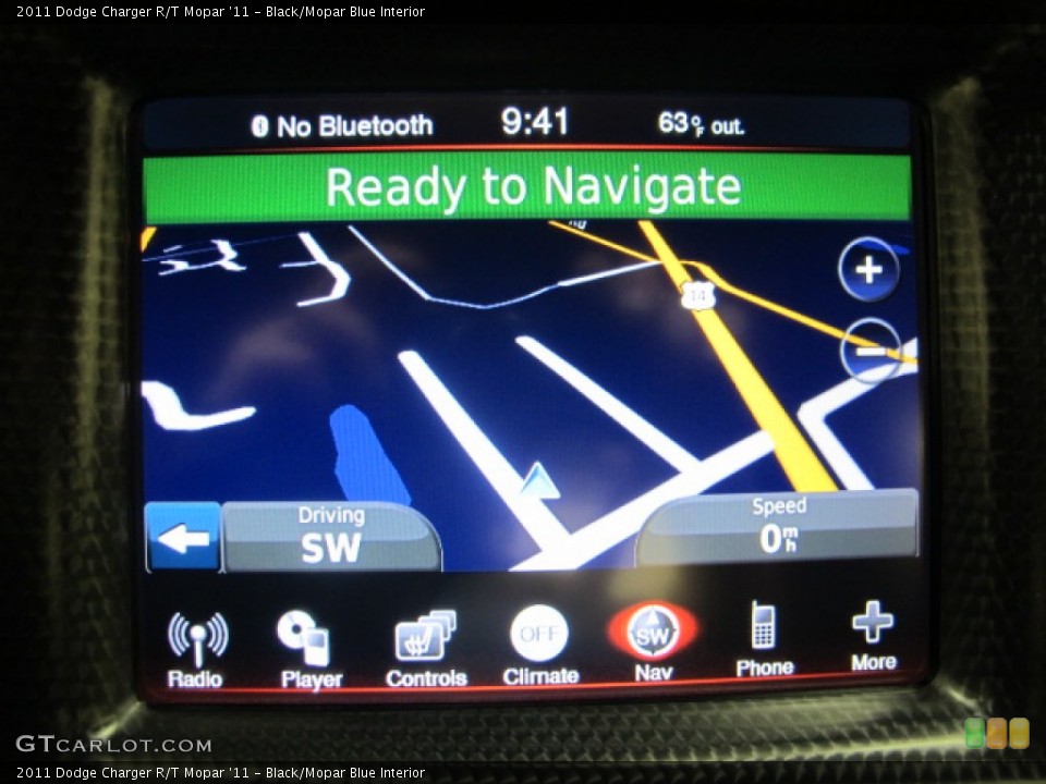 Black/Mopar Blue Interior Navigation for the 2011 Dodge Charger R/T Mopar '11 #86188178