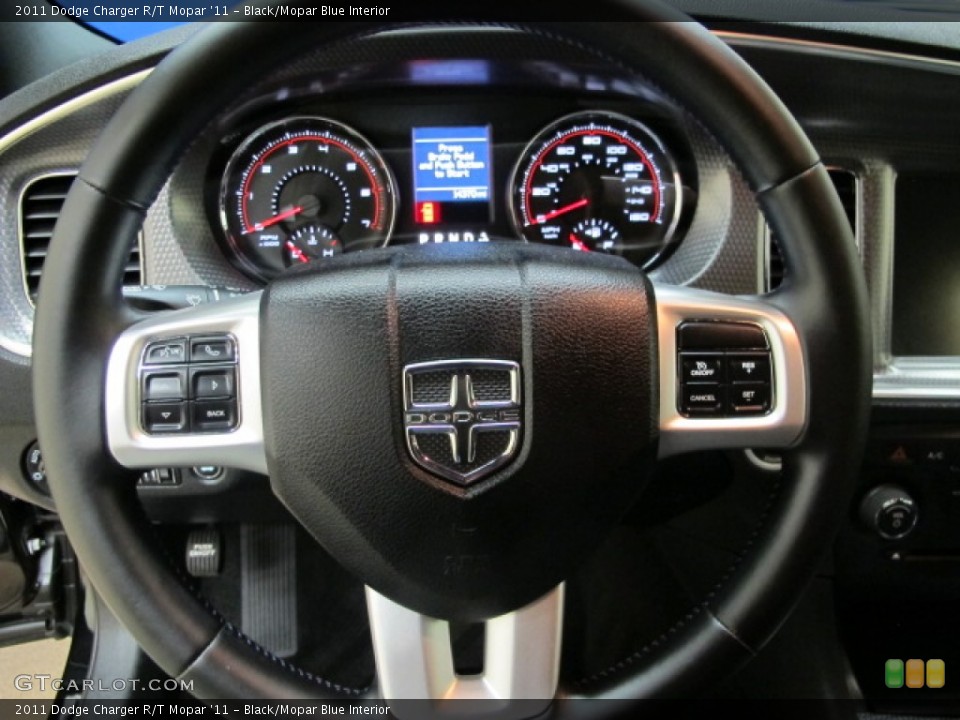 Black/Mopar Blue Interior Steering Wheel for the 2011 Dodge Charger R/T Mopar '11 #86188268
