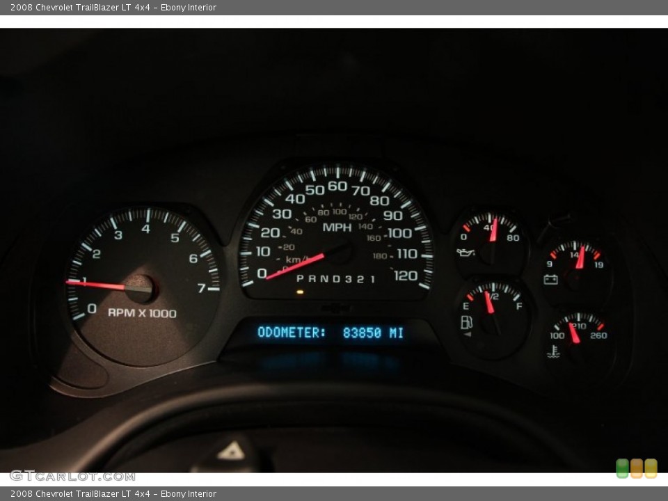 Ebony Interior Gauges for the 2008 Chevrolet TrailBlazer LT 4x4 #86193610