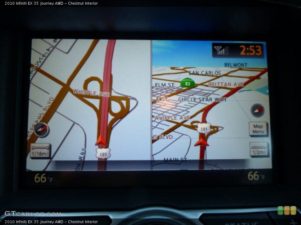 Chestnut Interior Navigation for the 2010 Infiniti EX 35 Journey AWD #86199761