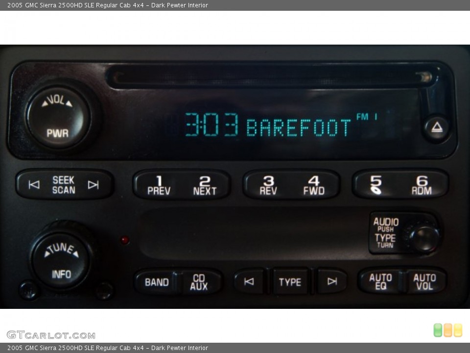 Dark Pewter Interior Audio System for the 2005 GMC Sierra 2500HD SLE Regular Cab 4x4 #86203085