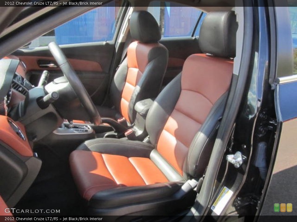 Jet Black/Brick Interior Front Seat for the 2012 Chevrolet Cruze LTZ/RS #86207918