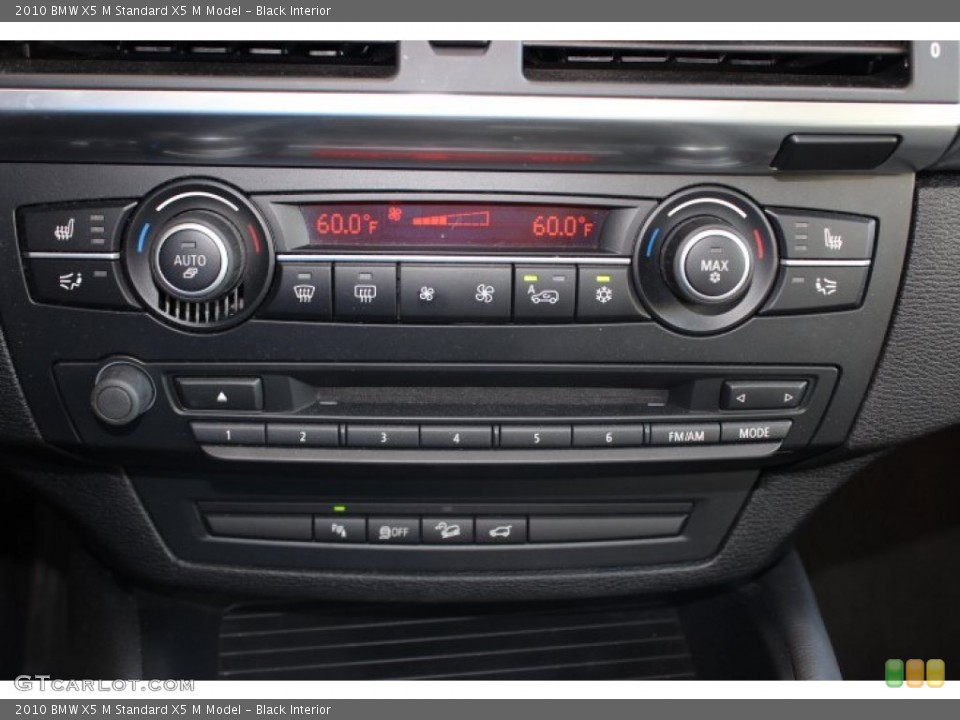 Black Interior Controls for the 2010 BMW X5 M  #86212919